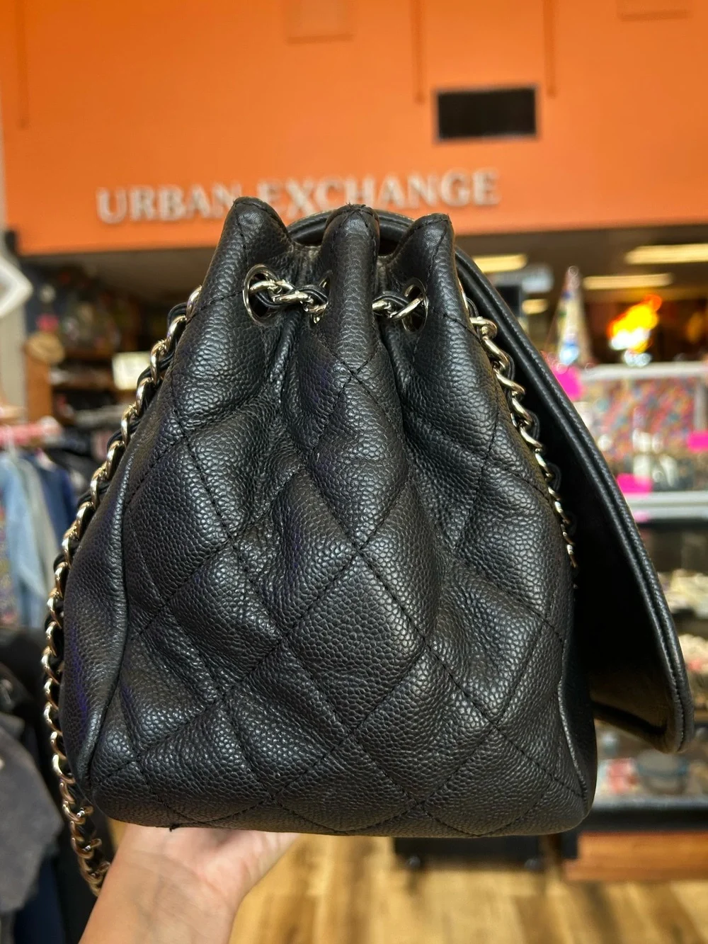 CHANEL Flap Large Chain Shoulder Crossbody Bag